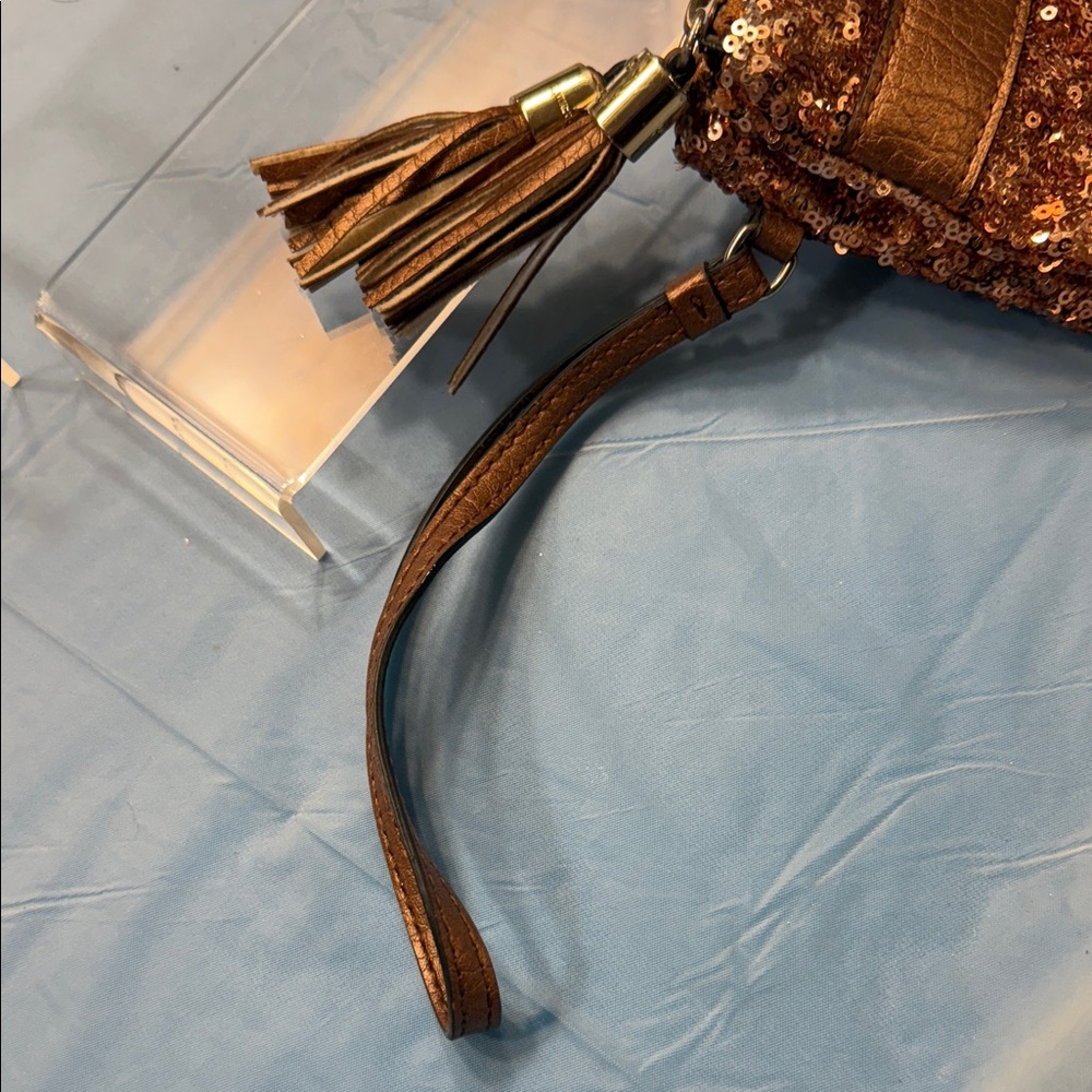 Juicy Couture Gold Sequin Wristlet - Picture 3 of 6